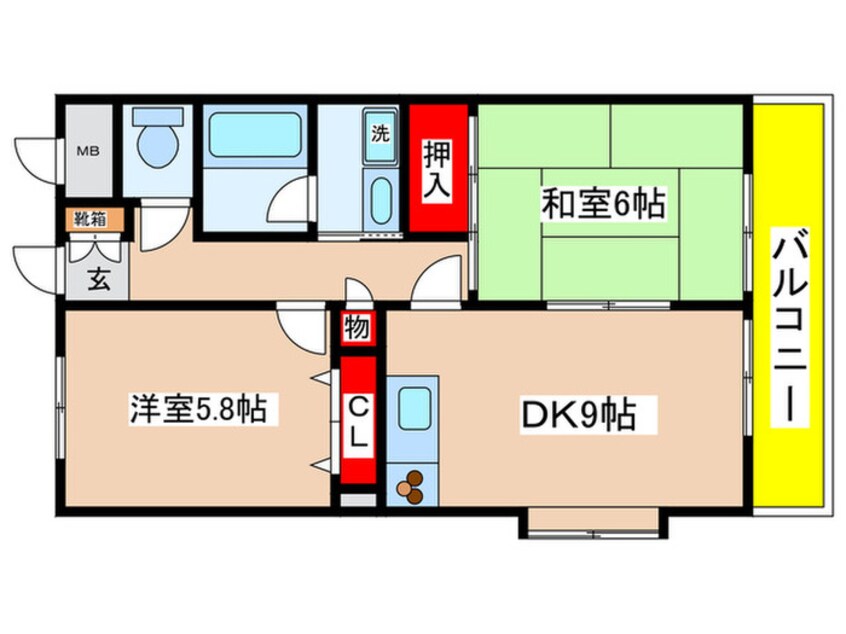 間取図 カ－サ百合丘