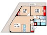 イプシロン亀戸 2LDKの間取り