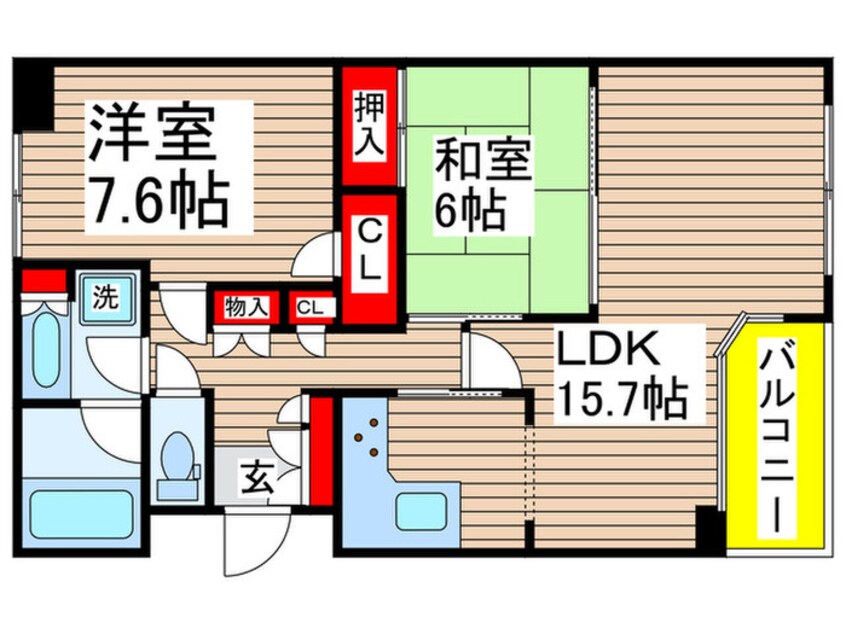 間取図 パティオス１６番街（422）