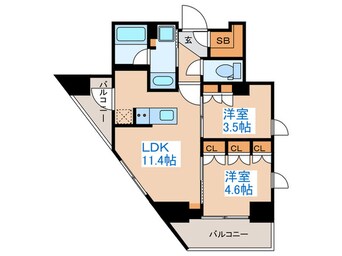 間取図 プラウドフラット渋谷笹塚