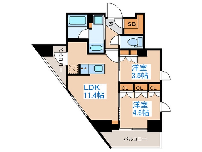 間取り図 プラウドフラット渋谷笹塚