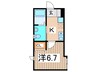 アークニュー相模原 1Kの間取り