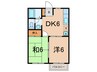 コ－ポセントヴァレイＡ棟 2DKの間取り