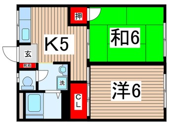 間取図 マリ－ズガ－デンＢ棟
