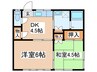 岩下荘 2DKの間取り