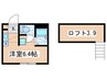 メティス古淵 1Rの間取り