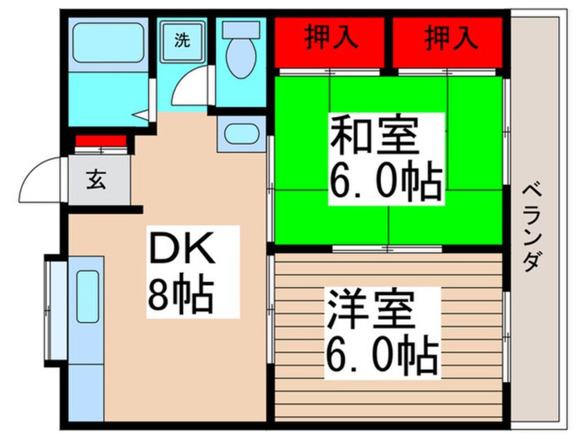 間取図 ハイツルミエ―ル