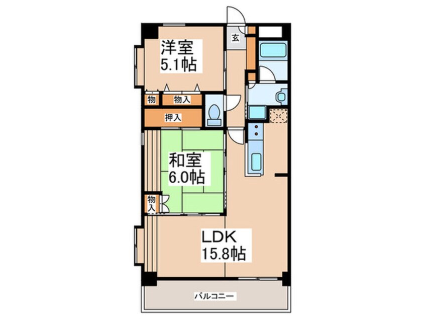 間取図 相原第二ルネスビル