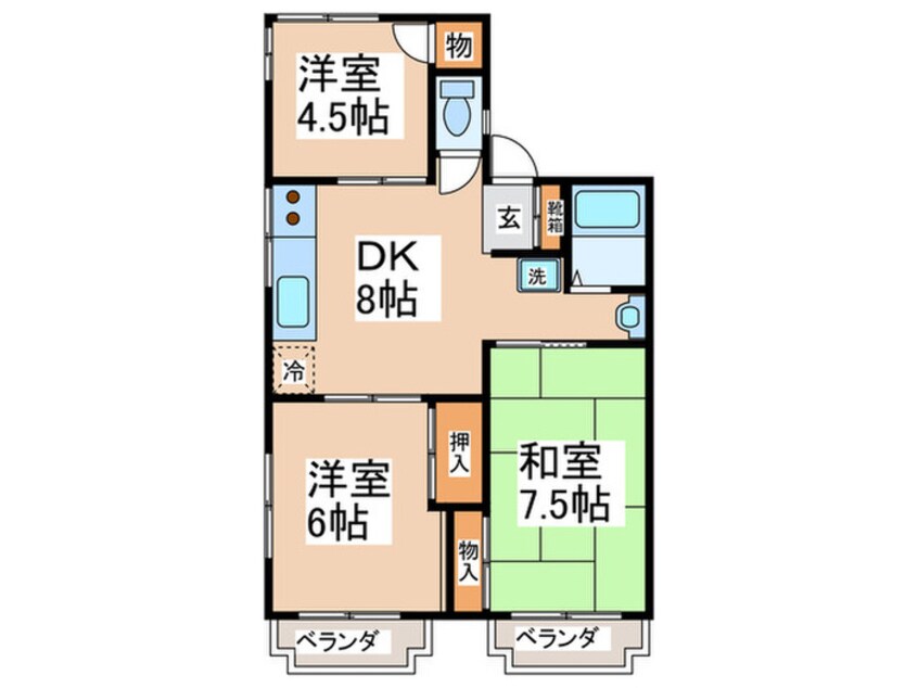 間取図 シティハイムスミレ