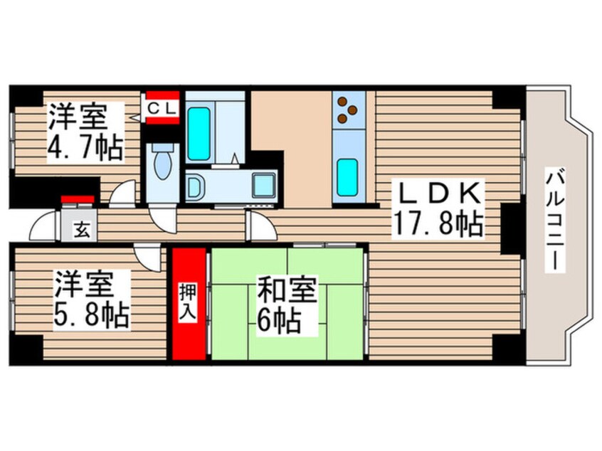 間取図 エリ－ト・イン船橋