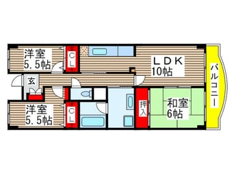 間取図 ハイル－ツビル（３Ｆ）