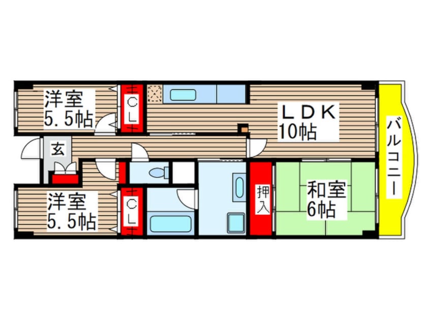 間取図 ハイル－ツビル（３Ｆ）