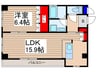 ヴィラ・クレスト 1LDKの間取り
