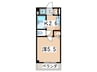 ピアＴＹ 1Kの間取り