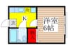 コーポサンライズⅡ 1Kの間取り