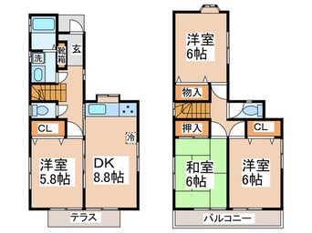 間取図 向原戸建