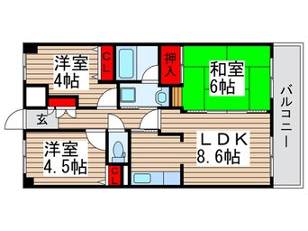 間取図 アコール新松戸