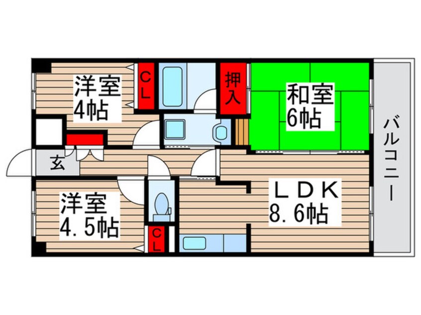 間取図 アコール新松戸