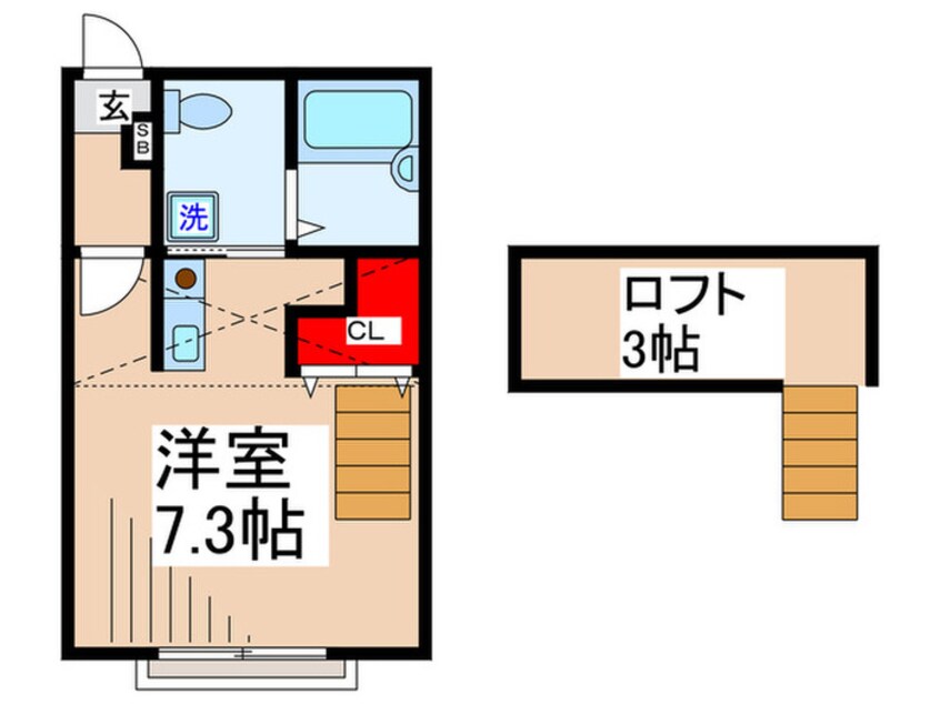 間取図 AMERICAN　LIBERTY KUMEGAWA　Ⅲ