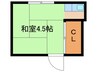 大木荘 1Rの間取り