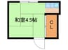 大木荘 1Rの間取り