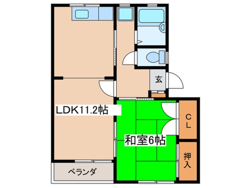 間取図 パレス中和泉