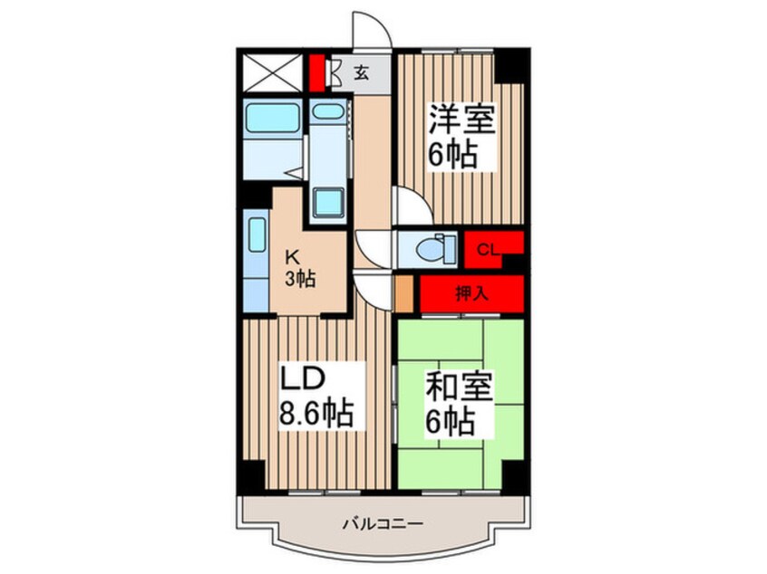 間取図 リレント谷塚