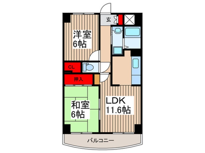 間取図 リレント谷塚