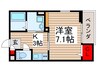 グリーンテラスＶ 1Kの間取り