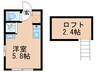 新宿VILLA 1Rの間取り