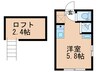 新宿VILLA 1Rの間取り