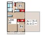 モリサンビル 2LDKの間取り