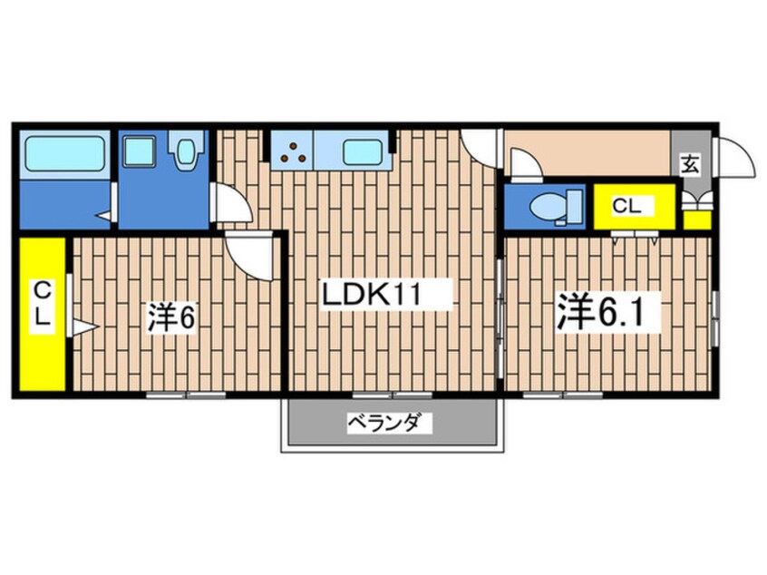 間取図 D－room平戸町