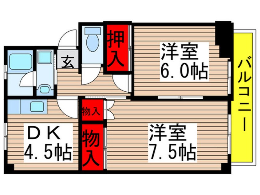 間取図 サンヒルズ若林