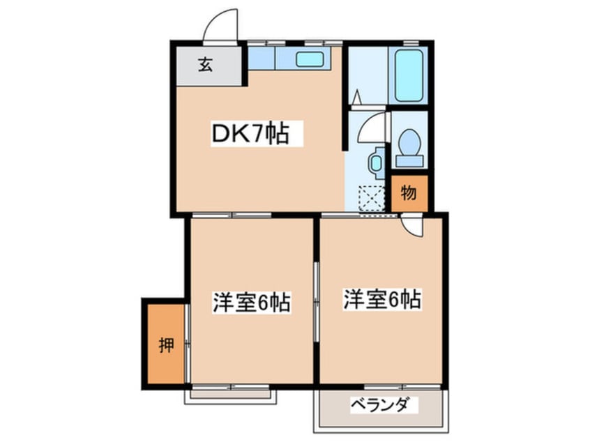 間取図 コーポ宮田C