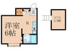 コーポ竹田 1Kの間取り