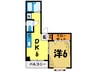 フェーブ 1DKの間取り