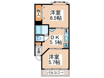 間取図 指月ハイム５