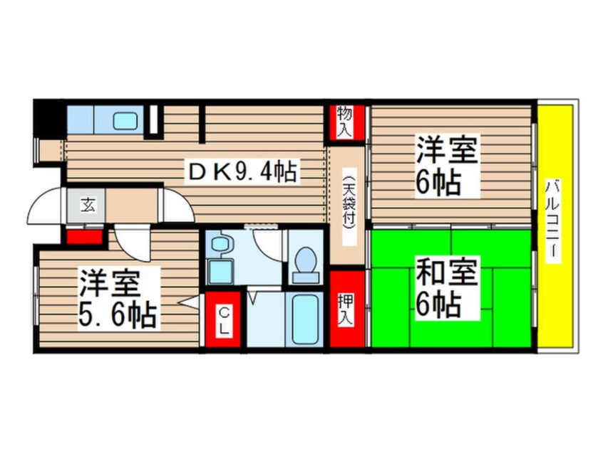 間取図 ゴ－ルデンタウン岡崎