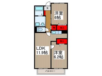 間取図 フレ－ル与野本町弐番館