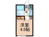 ｱｰｸ金町 1Kの間取り