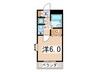 ヴァンテベ－ル 1Kの間取り
