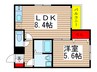 PARK HILLS SHINJYUKU 1LDKの間取り