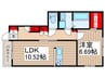 カンパーニュ 1LDKの間取り