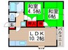 ポエム大森 2LDKの間取り