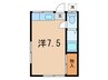 宮本荘 1Rの間取り