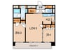 LiveCasa西台 2LDKの間取り