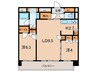 LiveCasa西台 2LDKの間取り