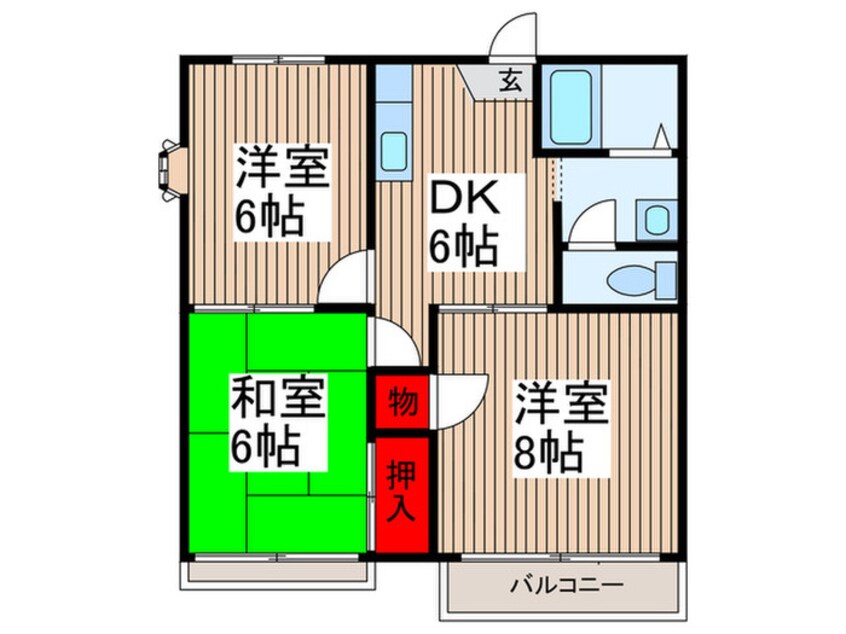 間取図 サニ－コ－ポラス