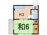 コ－プ長谷川 1Kの間取り